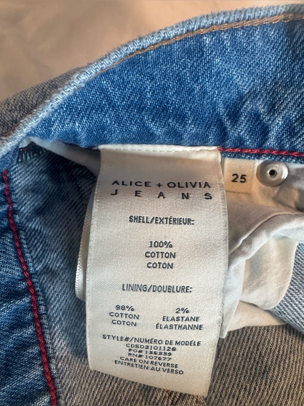 Alice + Olivia Light Wash High-Rise Wide Leg Jeans - Picture 7 of 13